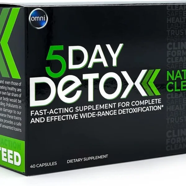 Wellgenix Omni 5 Day Detox Cleanse – Premium Herbal Detox Supplement for Total Body Purge – 40 Capsules – Supports Liver, Kidneys, Urinary Tract & Digestive System Health – Natural Toxin Removal