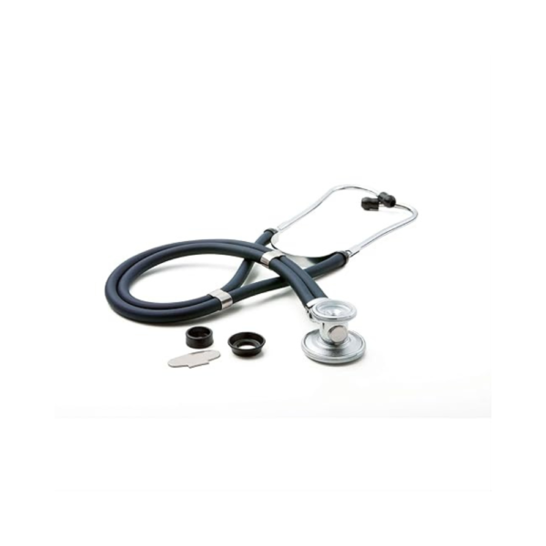 Hopkins Deluxe Sprague Stethoscope – Premium Dual-Tube Stethoscope with Enhanced Acoustics, Stainless Steel Chestpiece, Accessory Kit & Lifetime Warranty – Navy