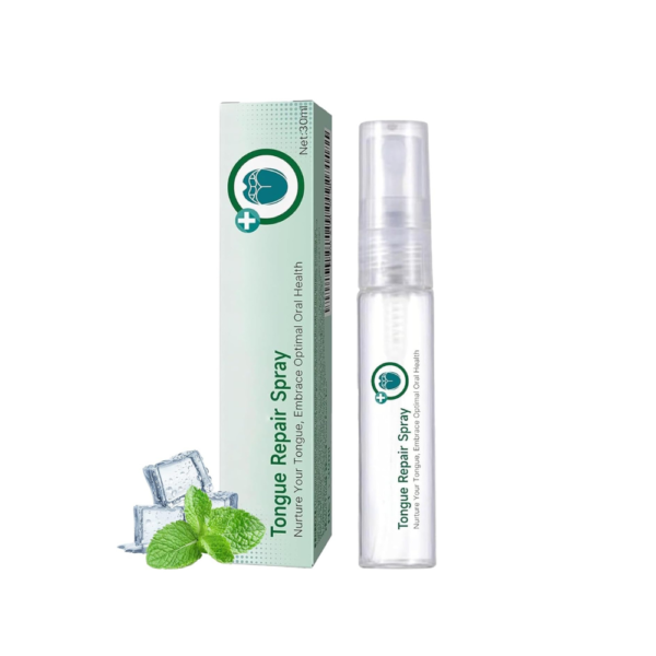 GlosShield Tongue Repair Spray Fresh Breath & Smooth Tongue Relief 30ml Oral Health Spray for Dry Mouth, Swollen Tongue & Coating