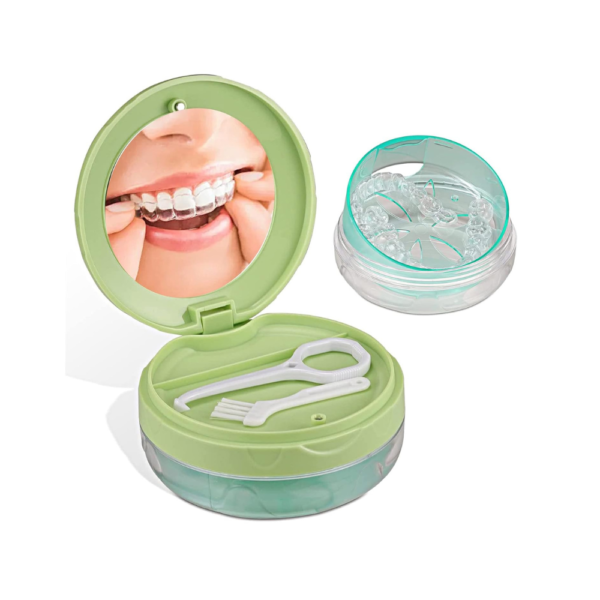 Denture Storage Case – Hygienic & Protective Denture Bath Cup | Travel-Friendly Retainer Container for Invisalign, Mouth Guards & Braces | Portable, Durable & Easy to Use