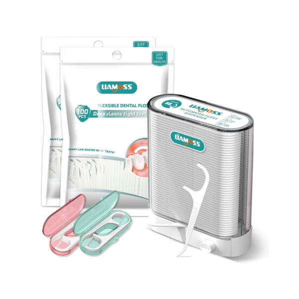 Dental Floss Picks Dispenser 308 Count Cavity-Resistant Flossers | Automatic Pop-Up Organizer Case with Intelligent Sealed Storage | Portable Oral Care Tool for Adults – LIAMOSS