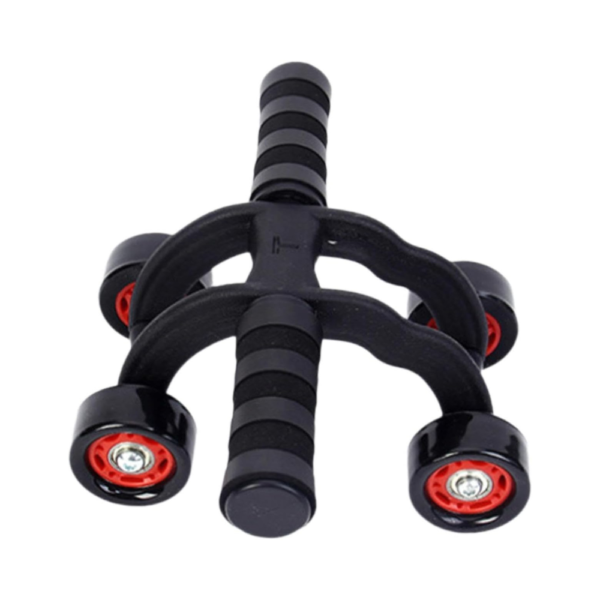 4-Wheel Abdominal Roller for Core Strength Training Ab Workout Equipment for Men & Women, Stable Ab Machine with Foam Handles for Home Gym Fitness