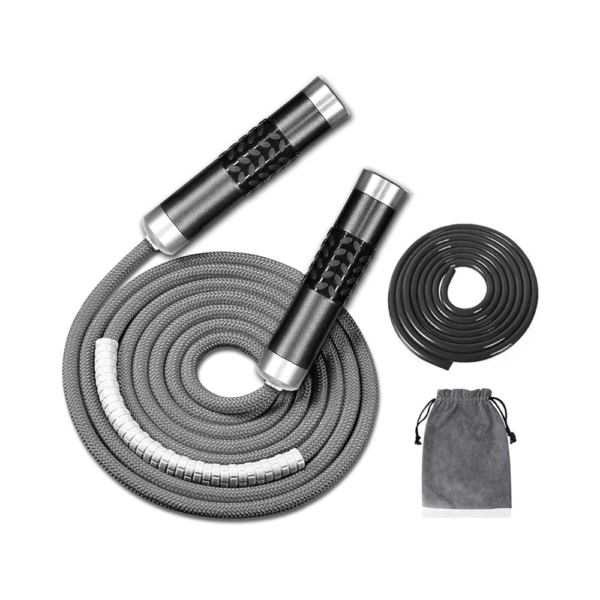 Redify 1LB Weighted Jump Rope – Tangle-Free Ball Bearing Speed Rope for Fitness, Boxing, MMA, and Weight Loss with Aluminum Handles & Dual Cotton/PVC Ropes