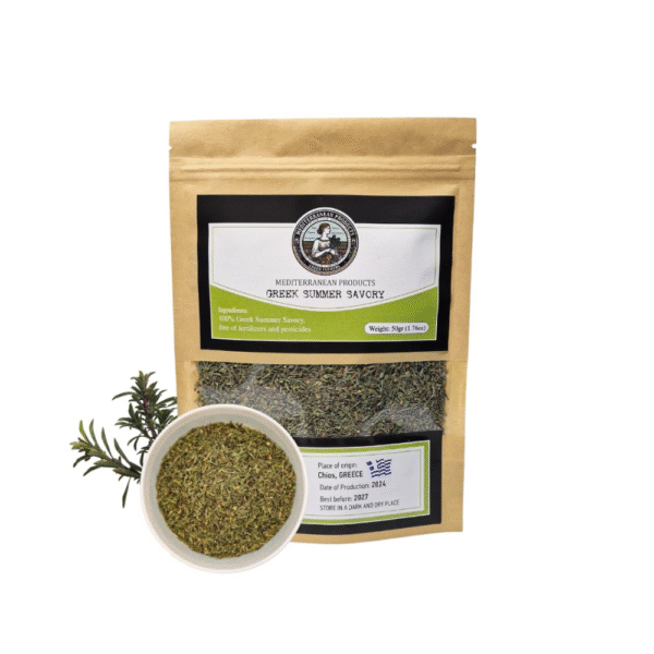 Summer Savory Seasoning Natural Leaves 50g – Dried Herb for Grilled Meats, Roasted Vegetables, Teas & Stews, Fresh & Flavorful