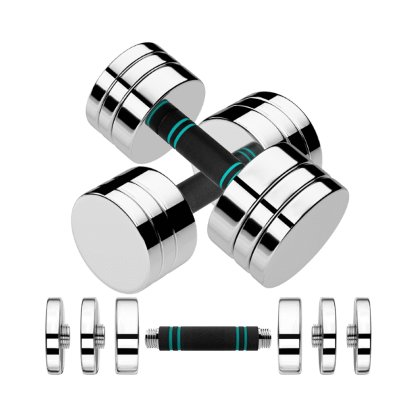 LIFERUN Steel Adjustable Dumbbell Set of 2, 5/10/15lb Free Weights Dumbbells Set, Non-Slip and Comfortable Foam Handle, Adjustable Dumbbells Weights Set for Home Gym Office Exercise