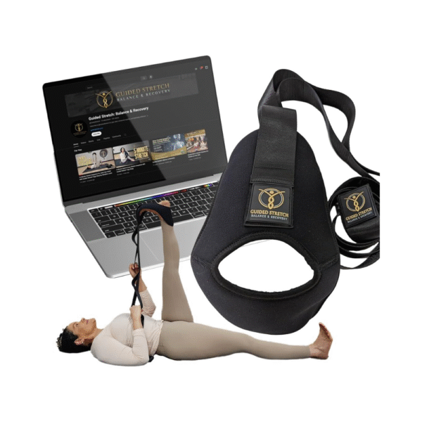Yoga Strap with Loops for Stretching & Flexibility Training, Non-Velcro Stretch Band for Mobility, Joint Pain Relief & Physical Therapy